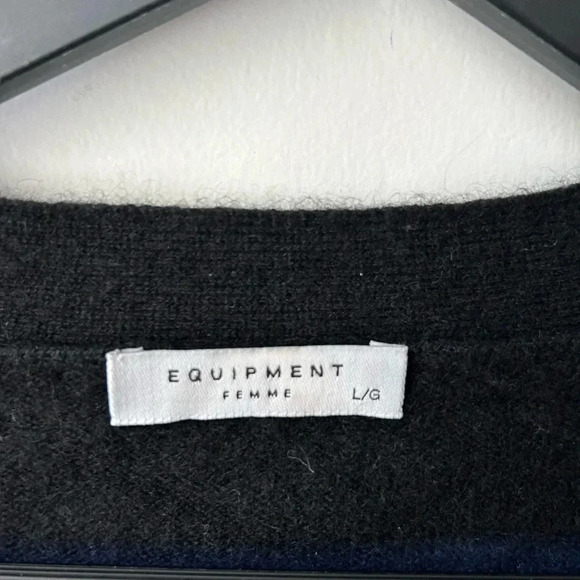 Equipment Black and Red Striped Sweater - Picture 4 of 12